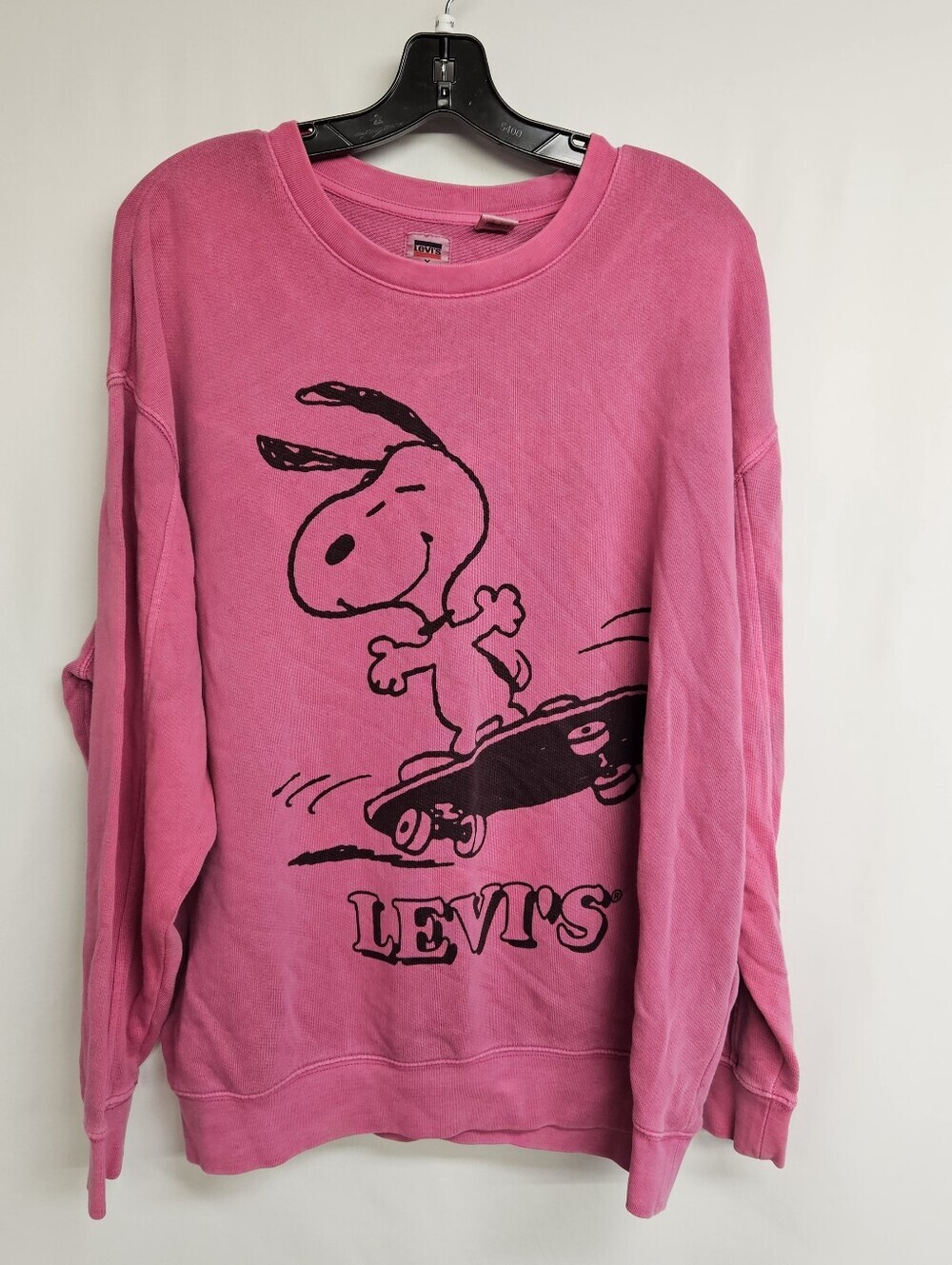 Levis Peanuts Snoopy Unisex Big Logo Sweatshirt Pullover Size Medium